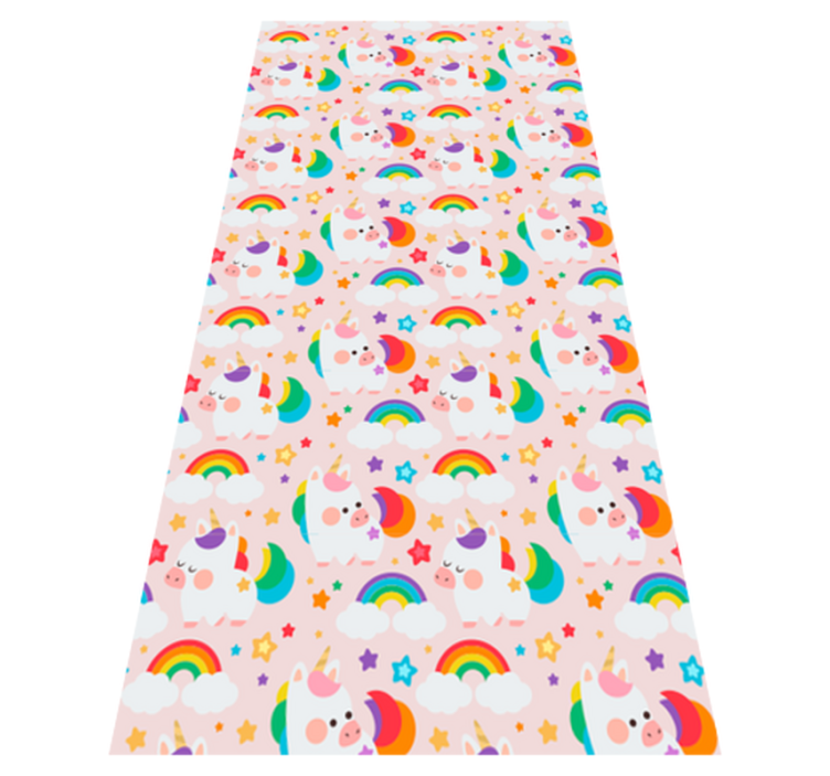 Vinyl teppich schlafzimmer mit bunten pferden - TenStickers