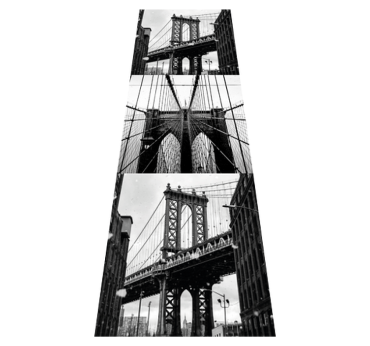 Vinyl teppich schlafzimmer brooklyn bridge collage - TenStickers