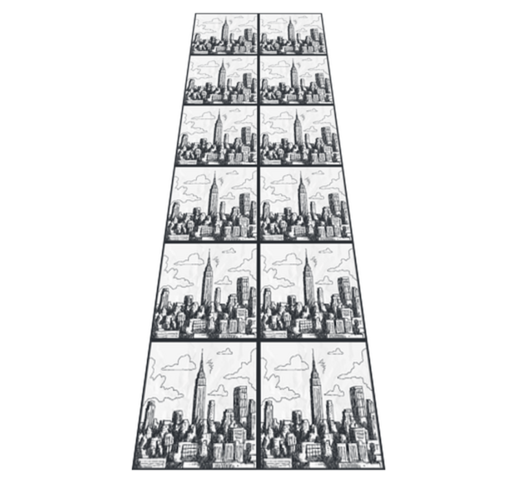 Vinyl teppich schlafzimmer nyc skizzen-collage - TenStickers