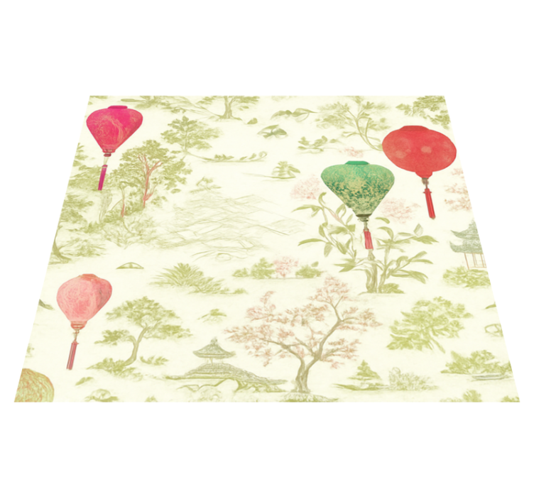 Vinyl teppich schlafzimmer orientalische landschaft - TenStickers