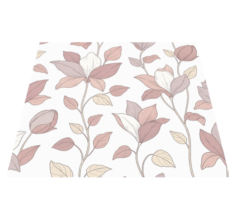Vinyl teppich schlafzimmer pinke blumen - TenStickers