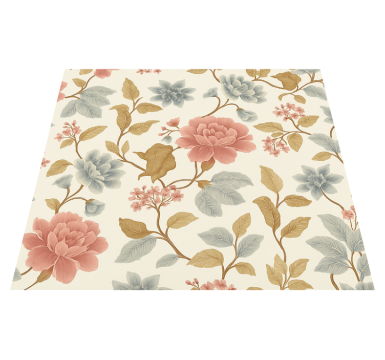 Vinyl teppich schlafzimmer romantische blumenmuster - TenStickers