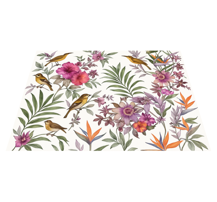 Vinyl teppich schlafzimmer bunter wald - TenStickers