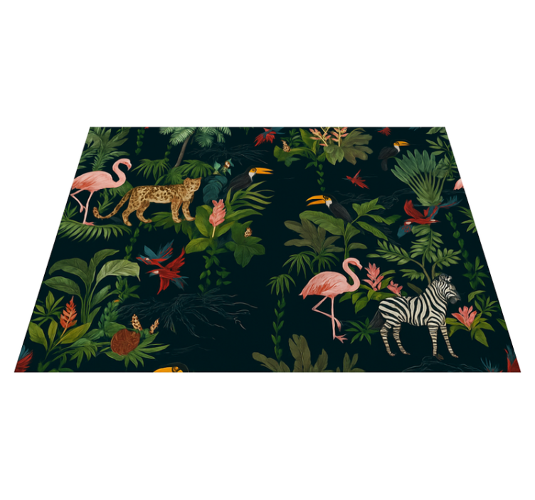 Vinyl teppich schlafzimmer dunkles exotisches design - TenStickers