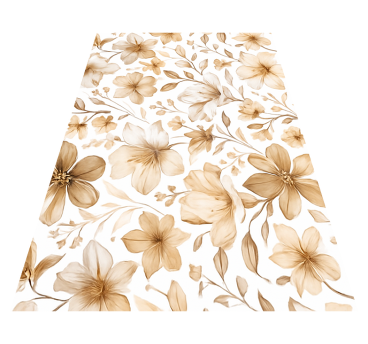Vinyl teppich schlafzimmer mit realistischem blumendesign - TenStickers
