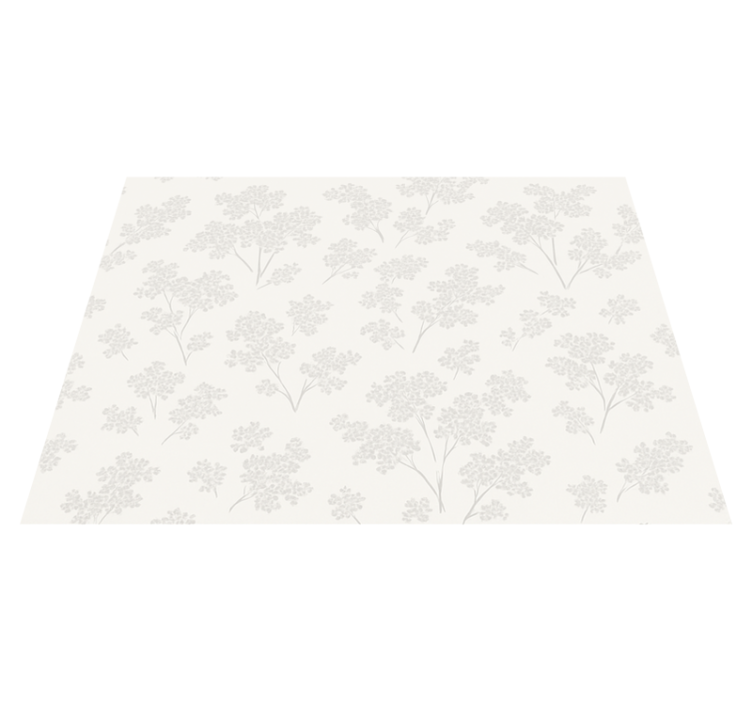Vinyl teppich schlafzimmer einfache weiße blumen - TenStickers