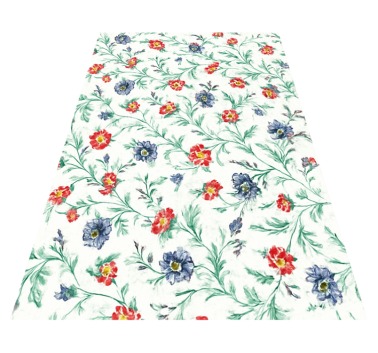Vinyl teppich schlafzimmer im retro blumen design - TenStickers