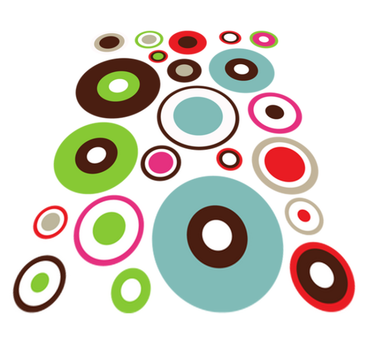 Vinyl teppich geometrisch einfache kreise - TenStickers