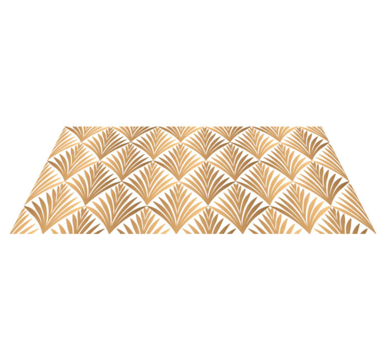 Vinyl teppich geometrisch blattmuster - TenStickers