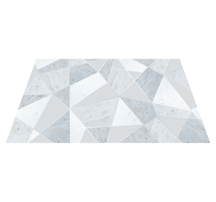 Vinyl teppich geometrisch in schlichtem grauem marmor - TenStickers