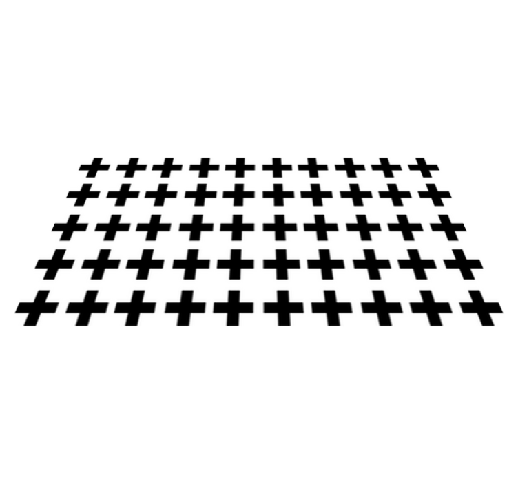 Vinyl teppich geometrisch schwarz-weiße kreuze - TenStickers