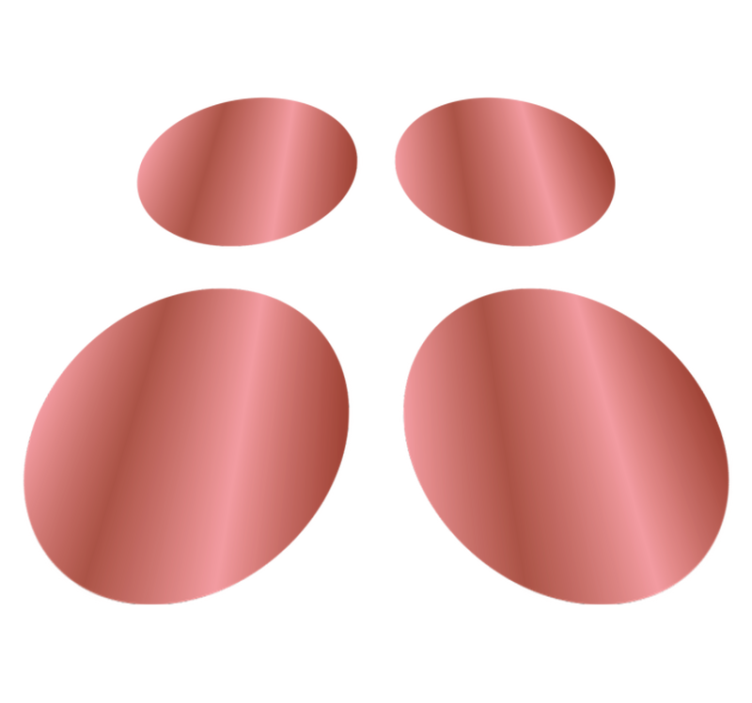 Vinyl teppich geometrisch roségold punkte - TenStickers