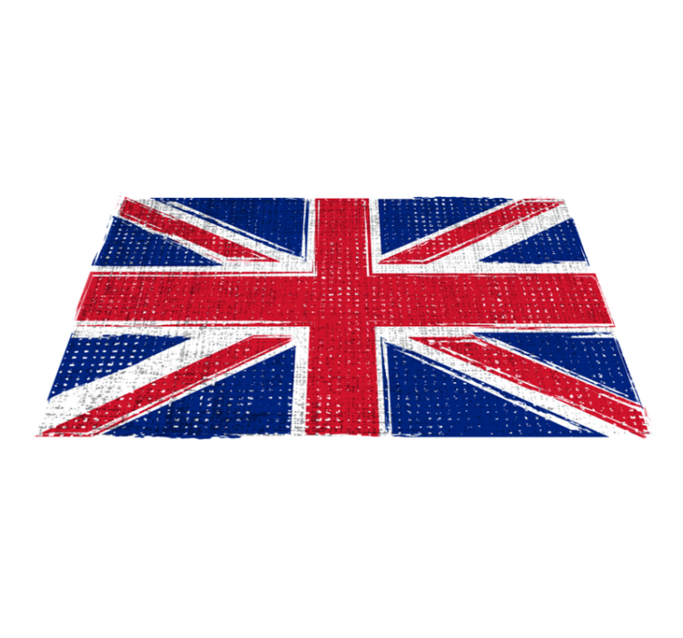 Vinyl teppich geometrisch uk grunge flagge - TenStickers