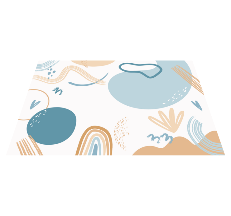 Vinyl teppich geometrisch farbige formen - TenStickers