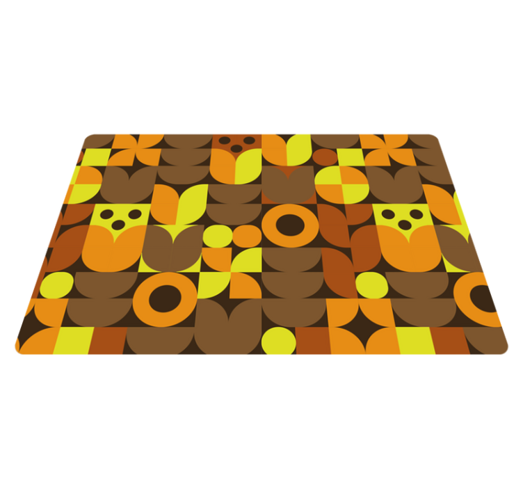 Vinyl teppich geometrisch im abstrakten 70er laptop stil - TenStickers