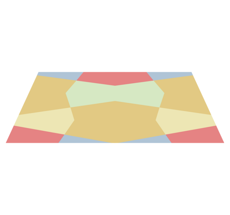 Vinyl teppich geometrisch pastellfarbene farbblöcke - TenStickers