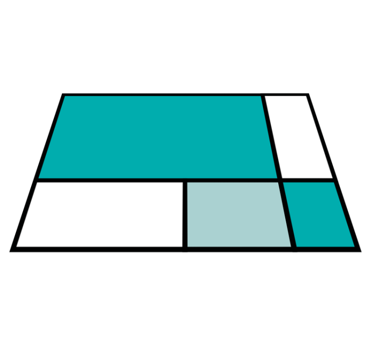 Vinyl teppich geometrisch grüne quadratfarbblöcke - TenStickers