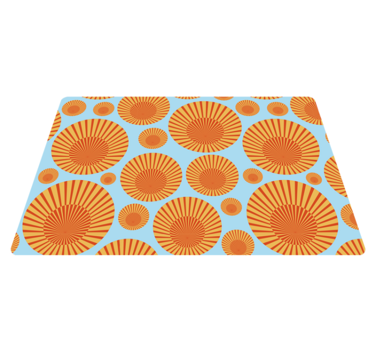 Geometrischer vinyl teppich 70's sunshine laptop - TenStickers