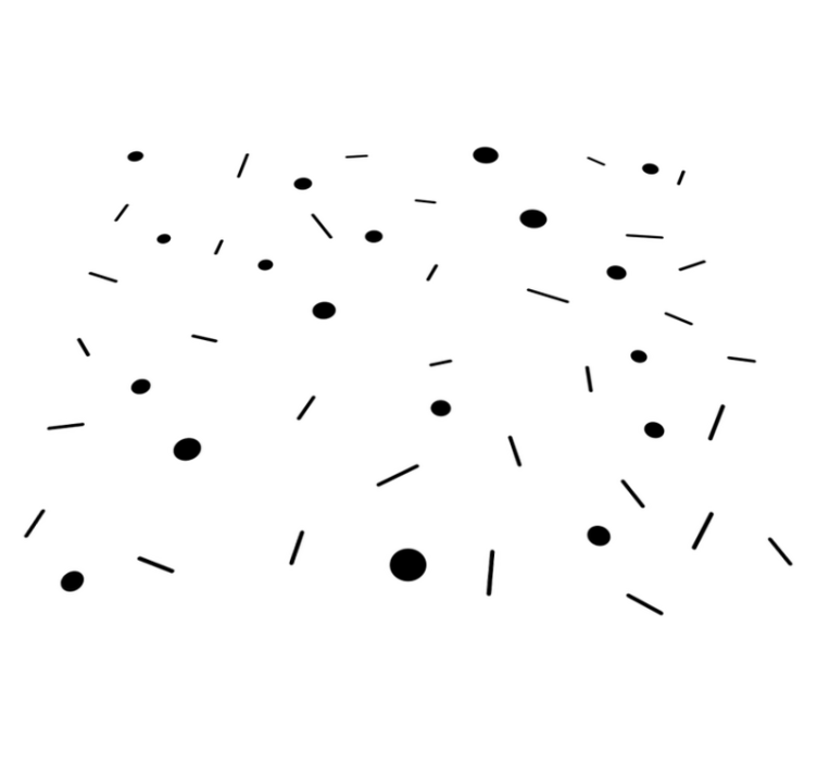 Vinyl teppich geometrisch konfetti aus kreisen und linien - TenStickers