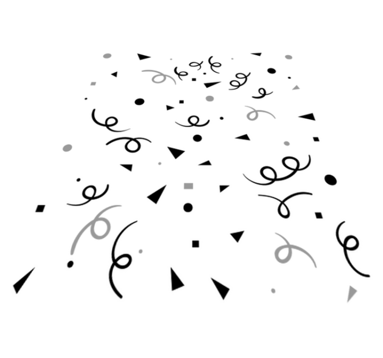 Vinyl teppich geometrisch schwarz und grau konfetti - TenStickers
