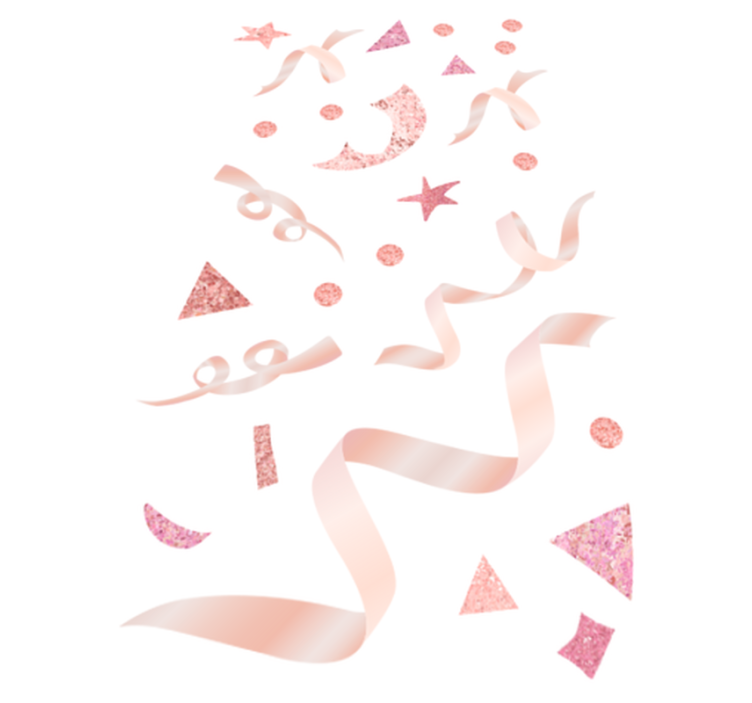 Vinyl teppich geometrisch in zartem rosé-konfetti - TenStickers