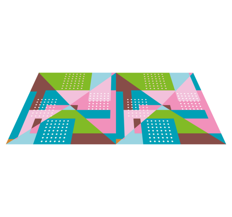 Vinyl teppich geometrisch pastell geometrisches muster - TenStickers