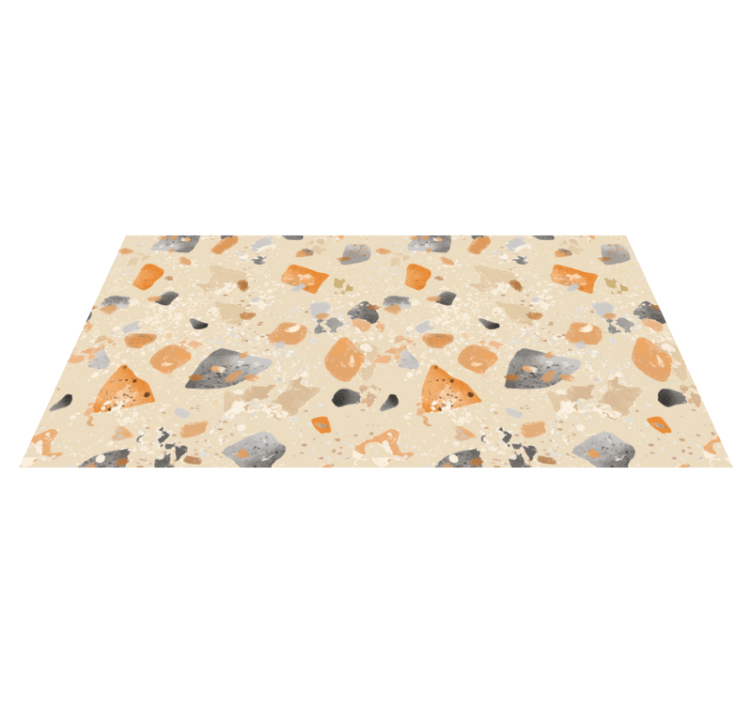 Vinyl teppich geometrisch monochromatisches terrazzo-muster - TenStickers