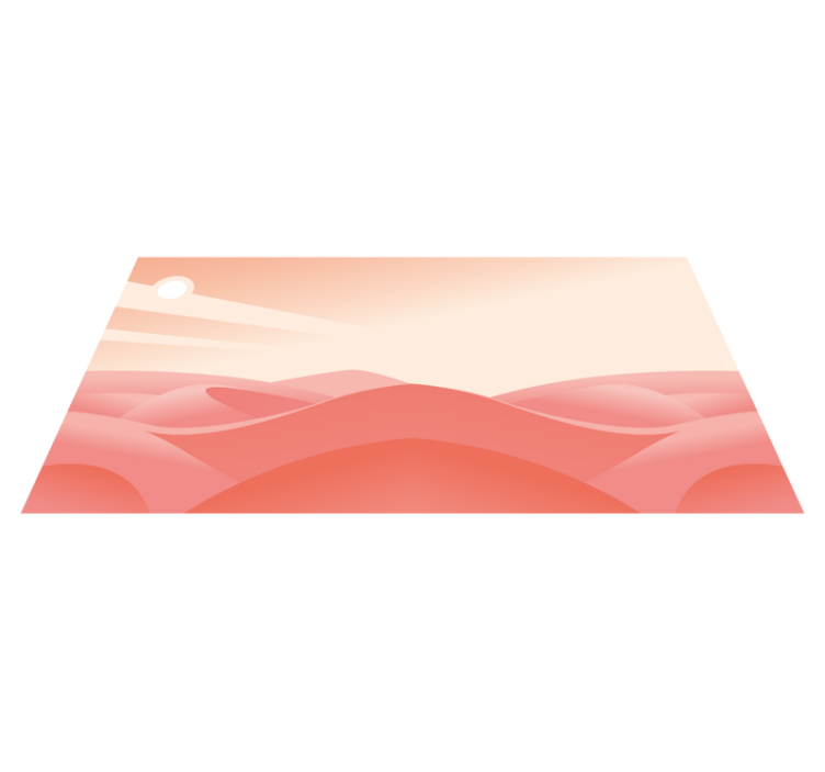 Vinyl teppich geometrisch rosa wüste - TenStickers