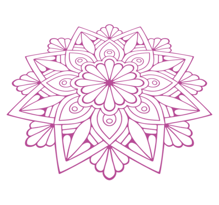 Vinyl teppich geometrisch mit aufwendigem botanischem muster - TenStickers