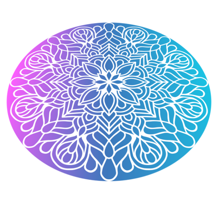 Vinyl teppich geometrisch mit lebhaftem kreisdesign - TenStickers