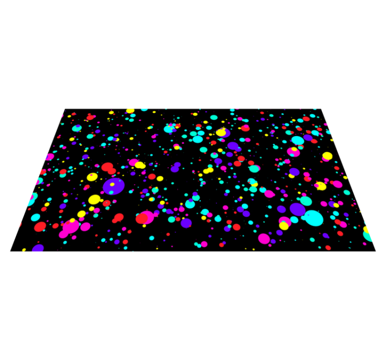 Vinyl teppich geometrisch mit buntem blasenmuster - TenStickers
