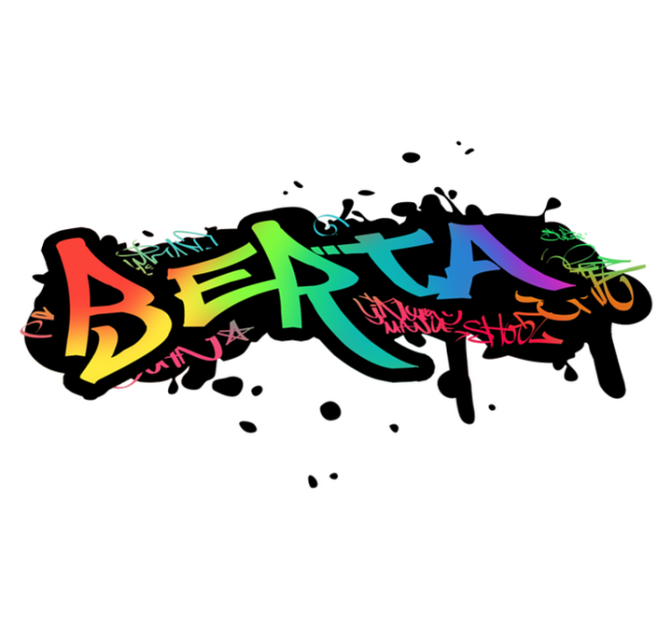 Vinyl teppich kinderzimmer personalisierbares graffiti - TenStickers