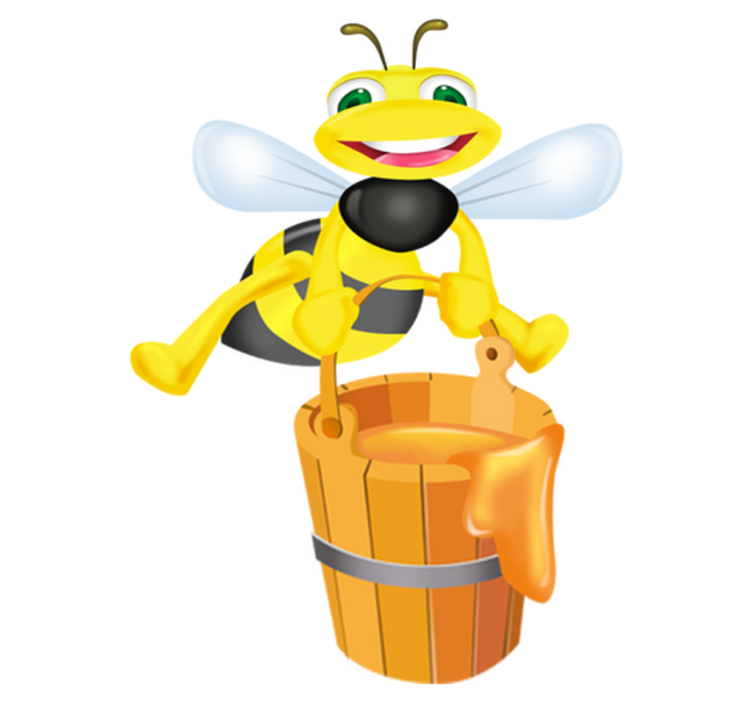 Vinyl teppich kinderzimmer mit bienenaufkleber - TenStickers