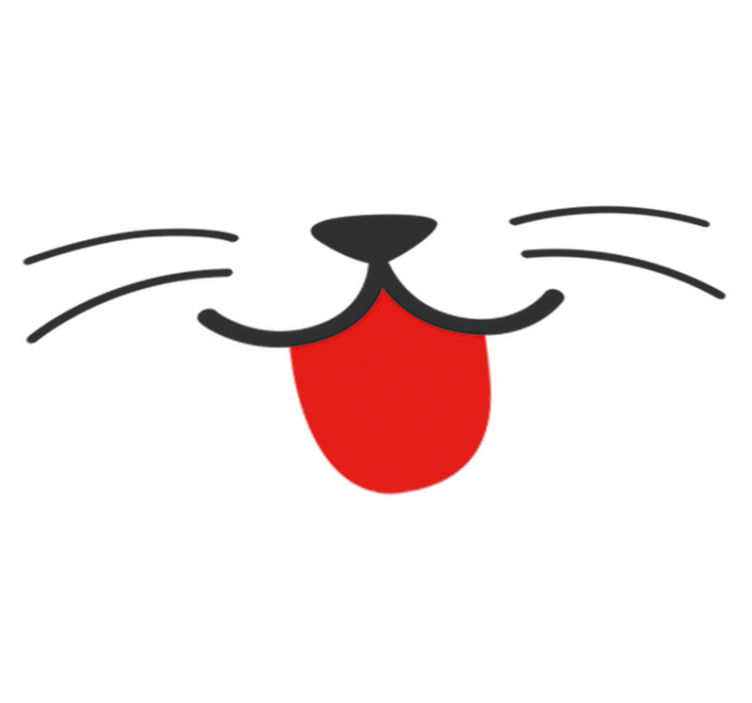 Vinyl teppich kinderzimmer mit katzenmund und nase - TenStickers