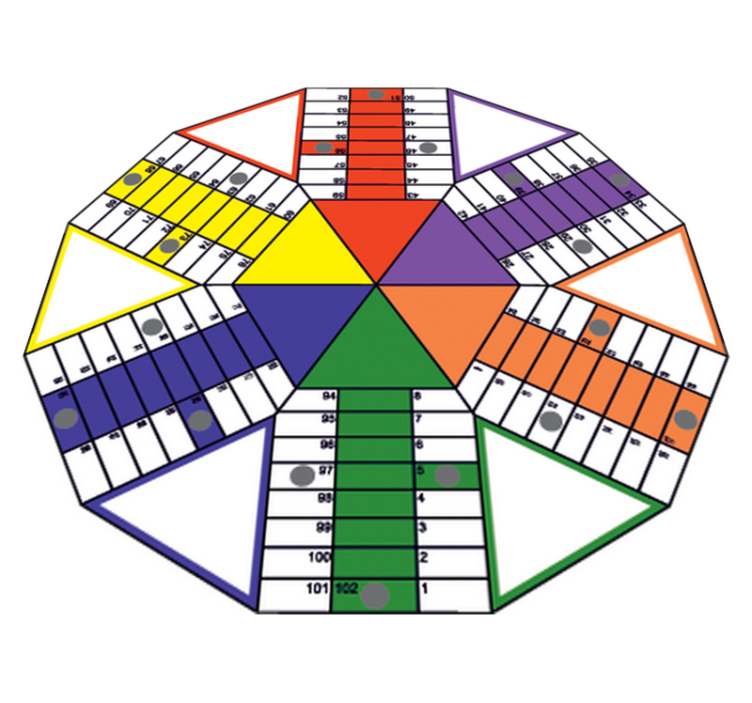Vinyl teppich kinderzimmer geometrisches parchis-design - TenStickers