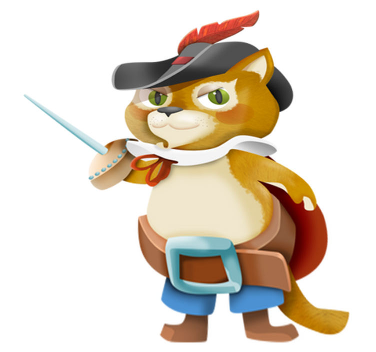 Vinyl teppich kinderzimmer mit puss in boots - TenStickers