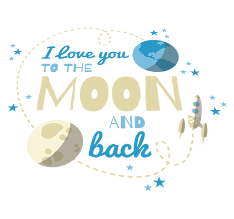 Vinyl teppich kinderzimmer liebe dich bis zum mond - TenStickers