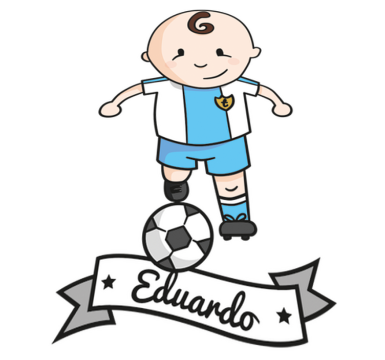 Vinyl teppich kinderzimmer fußballspieler mit namen - TenStickers