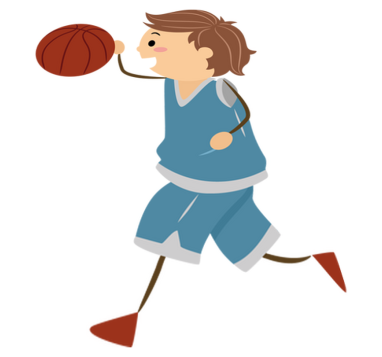 Vinyl teppich kinderzimmer basketball aufkleber - TenStickers