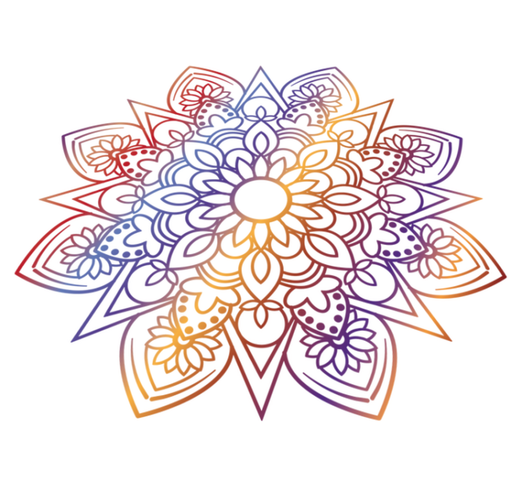 Vinyl teppich schlafzimmer lebhaftes feuriges mandala - TenStickers
