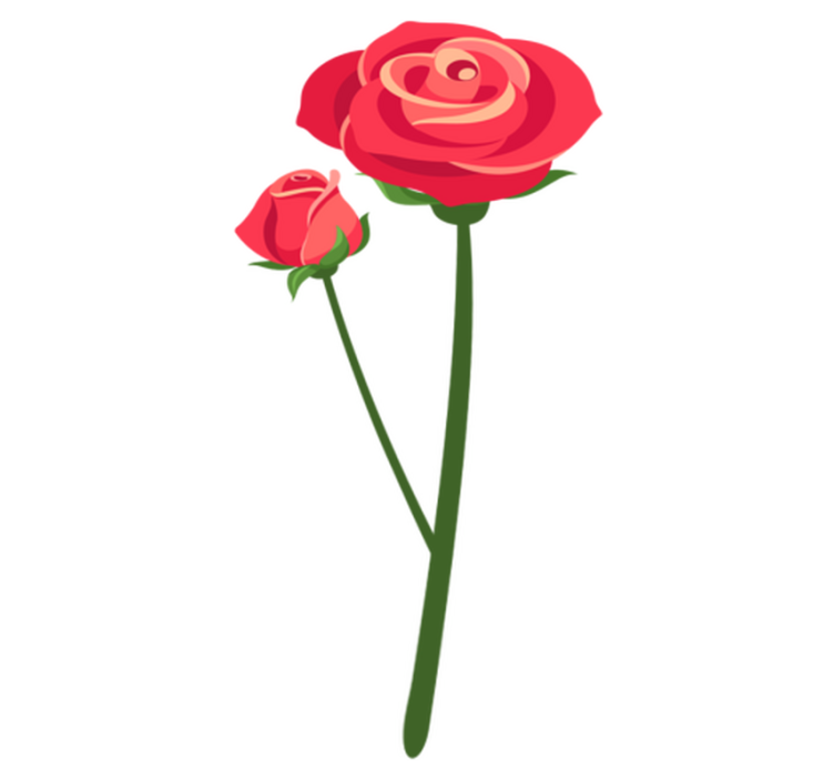 Vinyl teppich schlafzimmer 3d rosen - TenStickers