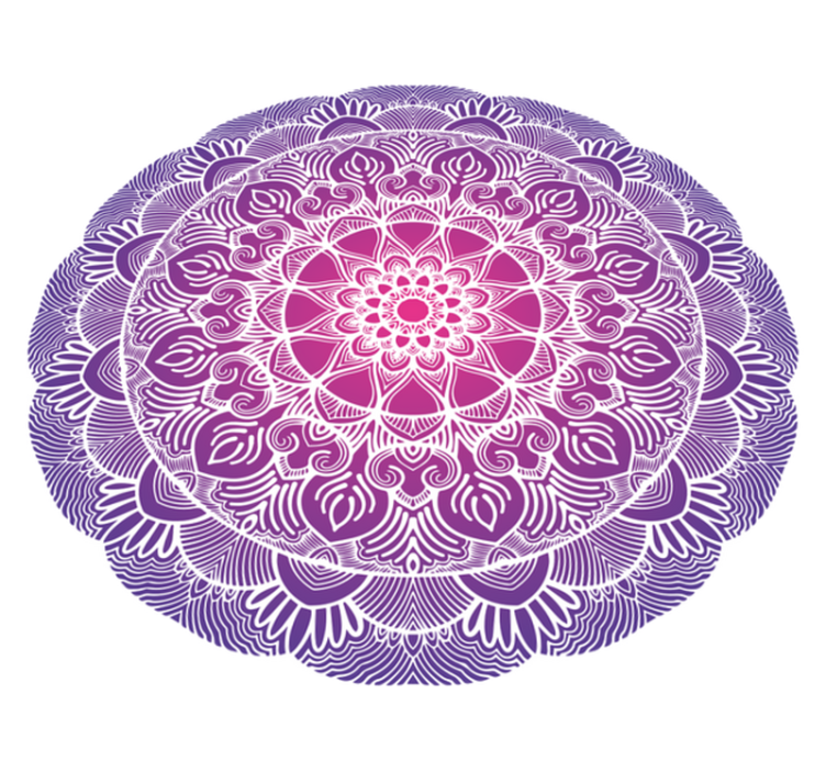 Vinyl teppich schlafzimmer lila lebensblumen mandala - TenStickers