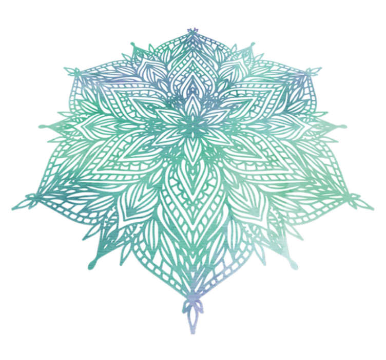 Vinyl teppich schlafzimmer türkis mandala - TenStickers