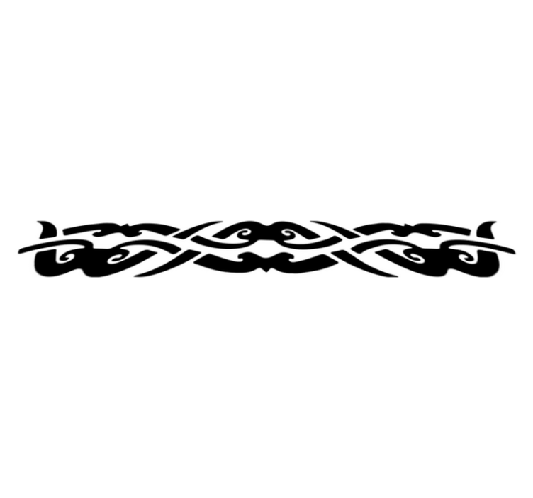 Vinyl teppich schlafzimmer einfarbig tribal design - TenStickers