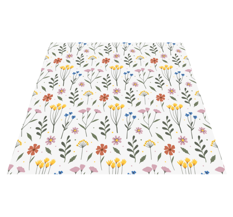 Vinyl teppich schlafzimmer mit buntem blumenmuster - TenStickers