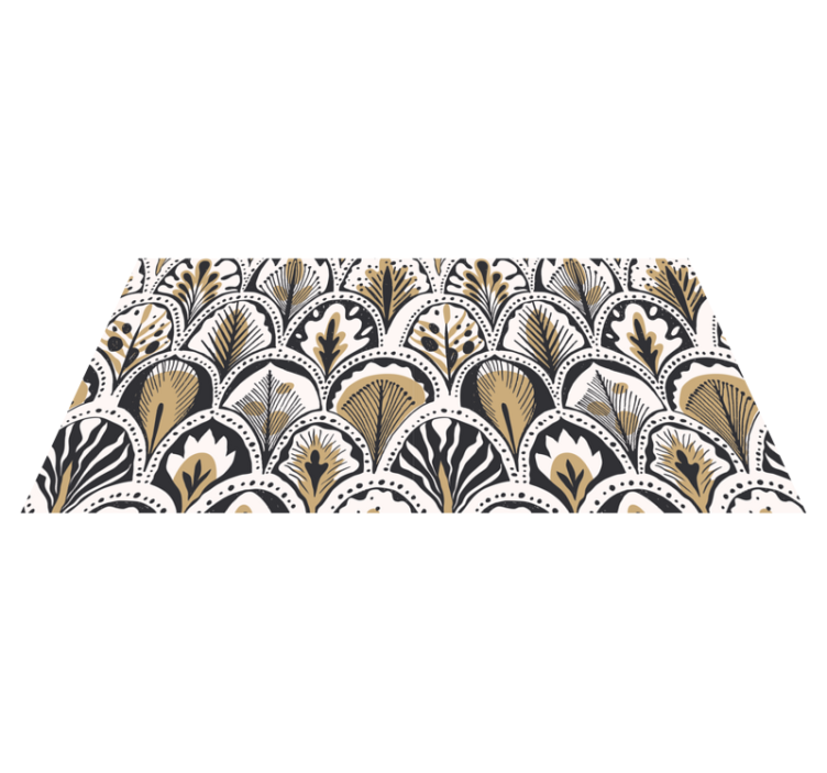 Vinyl teppich schlafzimmer mit art deco fächerdesign - TenStickers