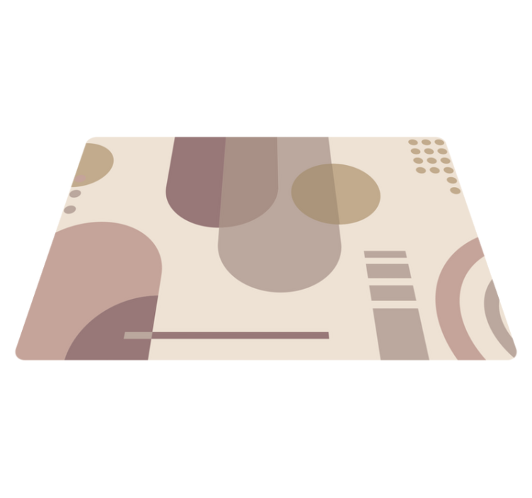 Vinyl teppich schlafzimmer in braunem geometrischen design - TenStickers