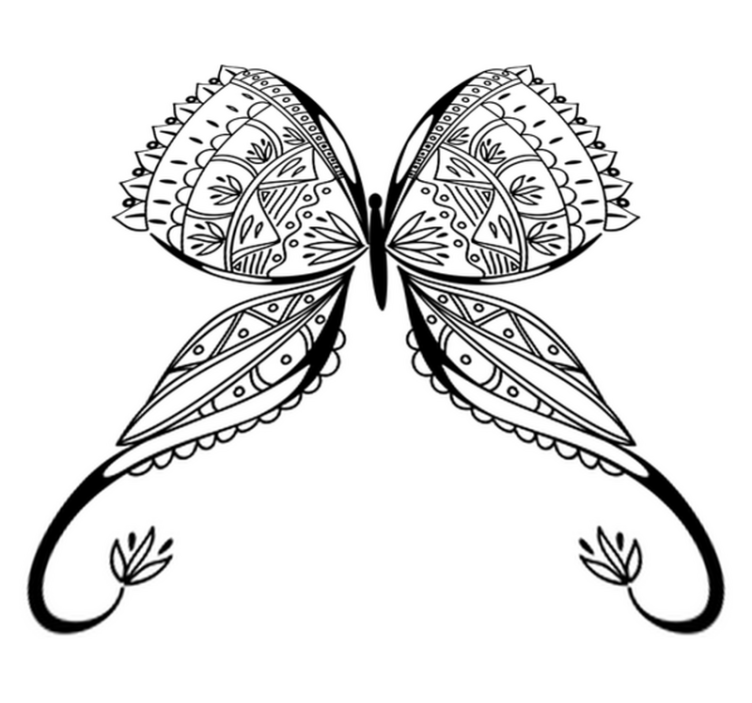 Vinyl teppich schlafzimmer anmutiger schmetterling - TenStickers