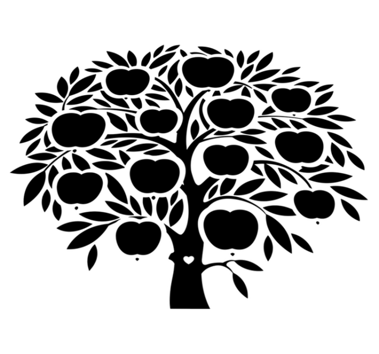 Vinyl teppich schlafzimmer familienbaum namen - TenStickers