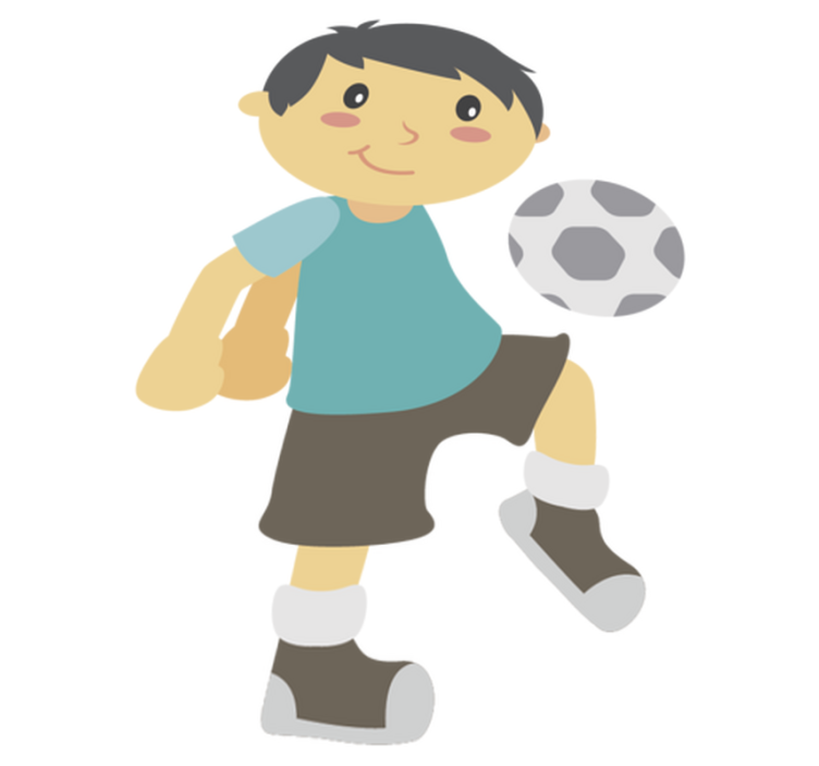 Vinyl teppich kinderzimmer fussballspielend - TenStickers